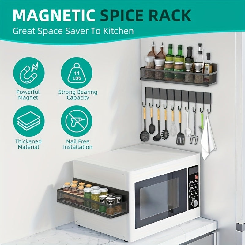 Modern 2/4 Pack Adjustable Home Storage Rack – durable multi-purpose storage, 2 4 Pack Magnetic Spice Rack For Refrigerator Magnetic Shelf Fridge Magnet Organizer Magnetic, designed for American homes, daily convenience and practical gifting