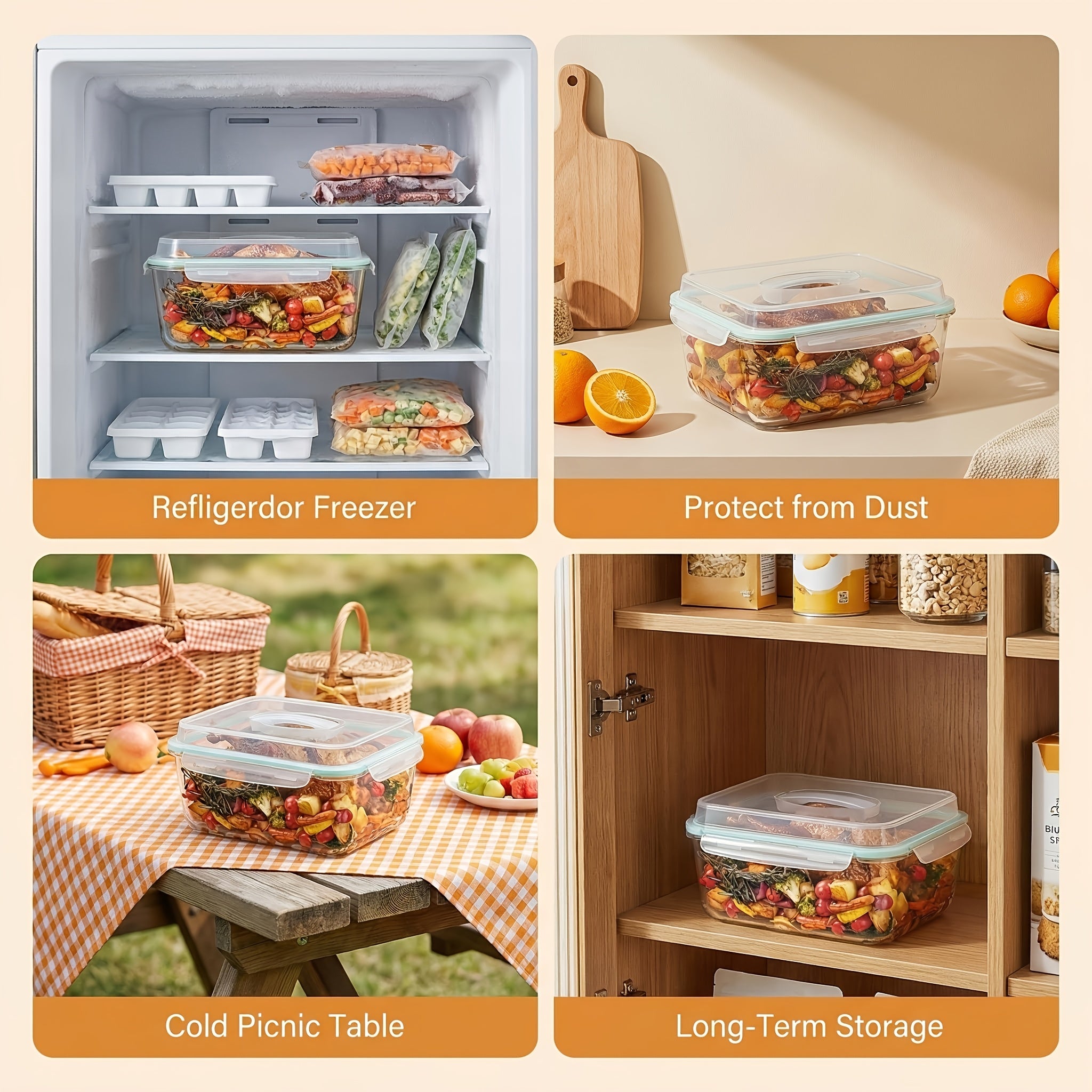 Space-Saving 220oz Kitchen Baking Dish Set – oven-ready cooking and serving, 220oz Extra Large Glass Food Storage Containers with Snap Airtight Lids for Roasting Turkey, designed for American homes, daily convenience and practical gifting