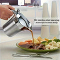 Premium 1pc Home Storage Organizer – space-saving everyday organization, 1pc Stainless Steel Sauce Pitcher with Handle Double-Wall Insulated Gravy Boat Rust Resistant for, designed for American homes, daily convenience and practical gifting