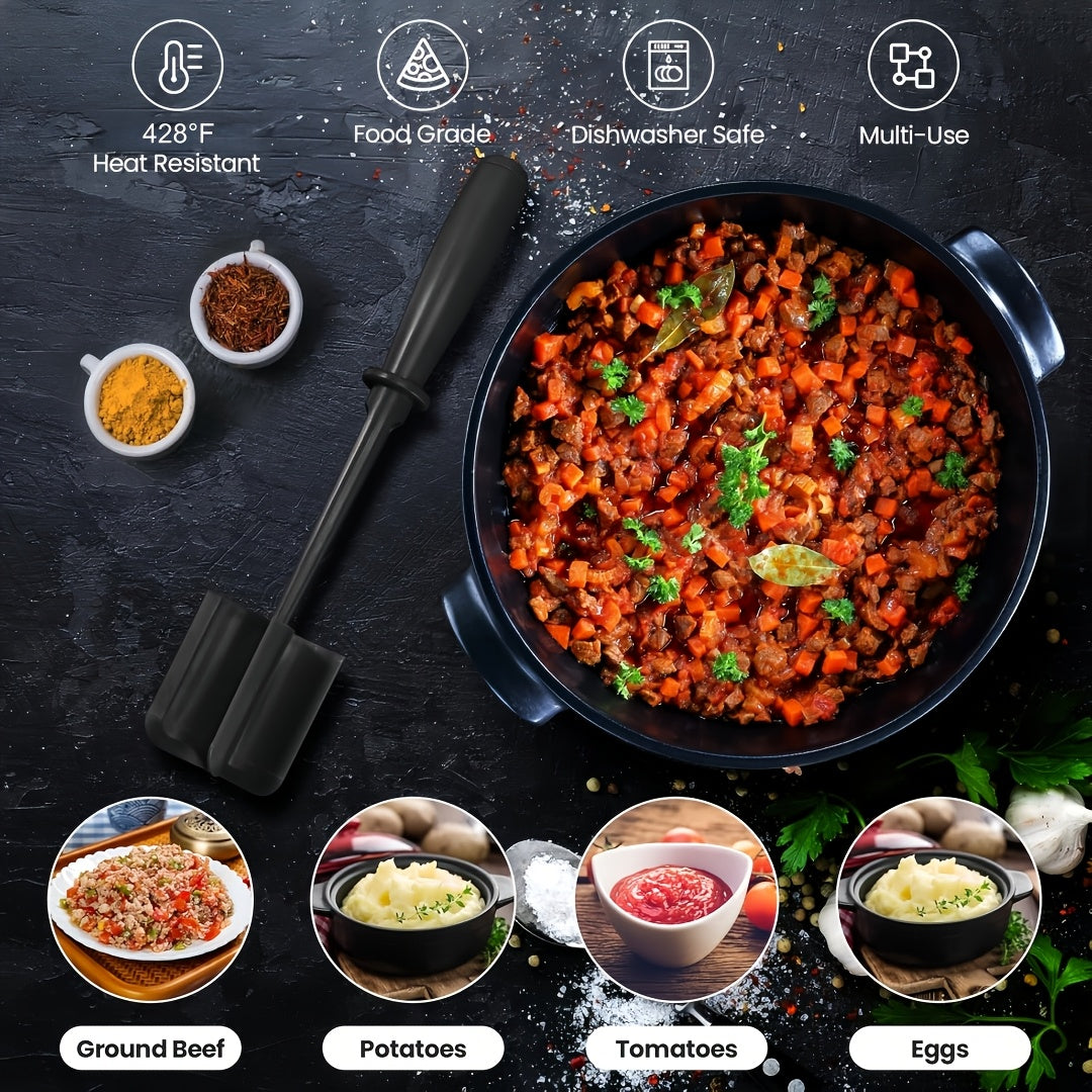 Kitchen Essential – LMMAKE 2pcs Multipurpose Kitchen Chopper Tools: Professional-Grade Heat Resistant Meat Grinder And Vegetable Masher. Perfect for Hamburger Patty Formation, Potato Mashing