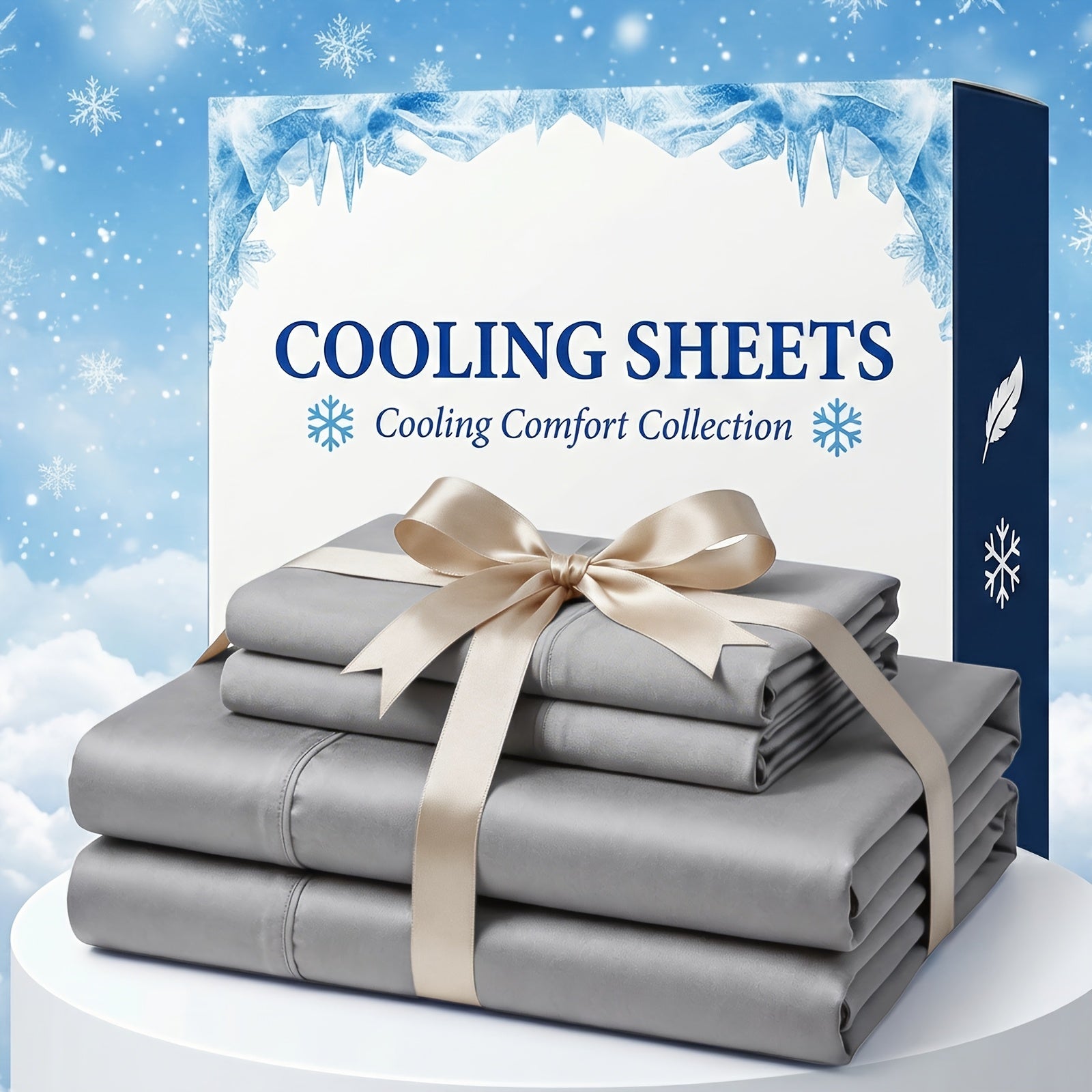 Extra Deep Pocket Bamboo Fiber Bed Sheet Set - Breathable and Cooling Bed Sheet - Luxury Hotel Bed Sheet Set - Soft, Wrinkle-Resistant, and Comfortable - Easily Fits Extra Deep Mattresses. Includes Children's Pillowcases, Flat Sheet, and Fitted Sheet