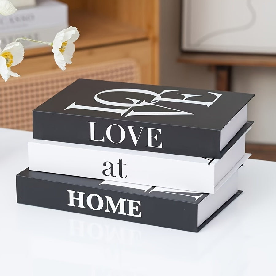 Easy-Access 3pcs Home Storage Organizer – space-saving everyday organization, 3pcs Nordic Style Book Decor Set for Coffee Table or Desk - Minimalist Fake, designed for American homes, daily convenience and practical gifting