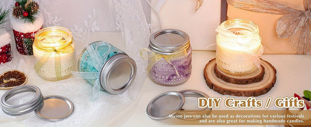 Modern 8oz Mason Jar Set – clear pantry organization, reusable lidded storage, designed for American kitchens, pantries, apartments, home organization, daily use and practical gifting