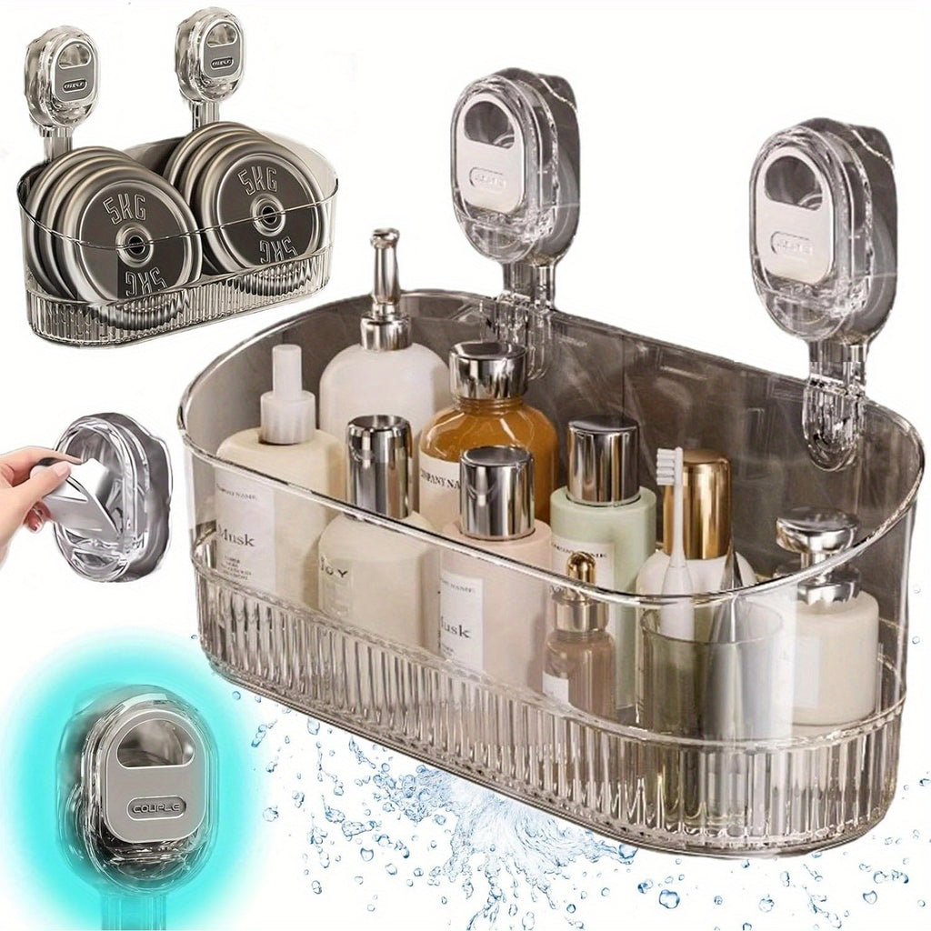 Compact Refrigerator Bottle Organizer – easy-access beverage storage, 2 1-Pieces No-Drill Multi-Functional Bathroom Kitchen Suction Cup Storage Boxes Durable Space-Saving Organizers with, designed for American homes, daily convenience and practical g