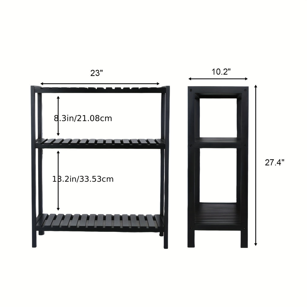 Ladder Shelf, 3-Tier Shelf Stand, Display with Wide Storage Display Stand, Multifunction Standing Organizer Shelf for Home Office And Kitchen