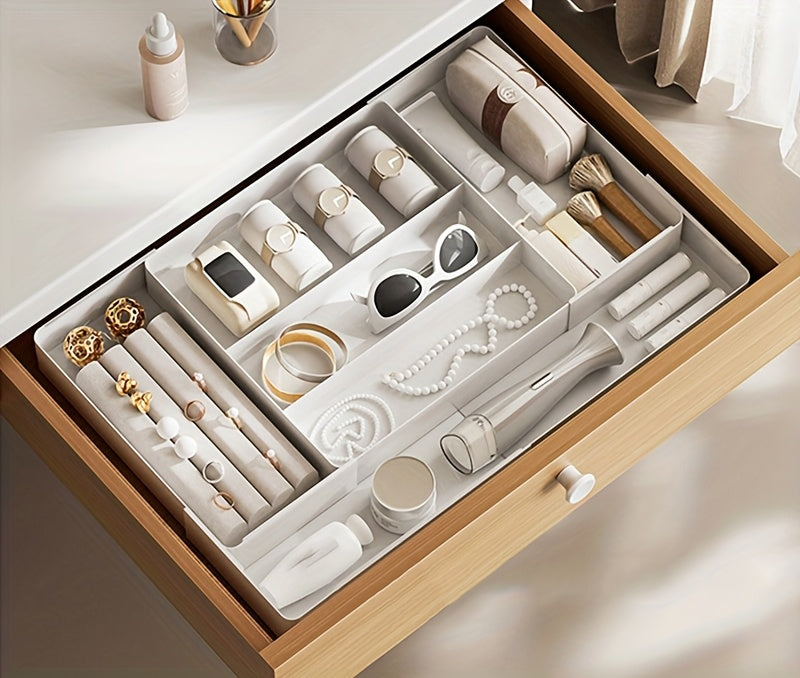 Heavy-Duty Stackable Storage Drawer – smooth-access cabinet organization, Adjustable Kitchen Utensil Tray with Expandable Drawer Organizer Ideal for Forks Spoons Knives And, designed for American homes, daily convenience and practical gifting