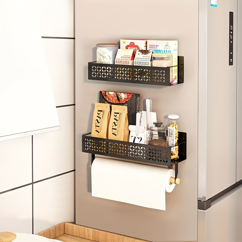 Premium Adjustable Home Storage Rack – durable multi-purpose storage, Magnetic Spice Rack For Refrigerator Magnetic Shelf For Fridge Magnet Organizer Moveable Magnetic Paper, designed for American homes, daily convenience and practical gifting