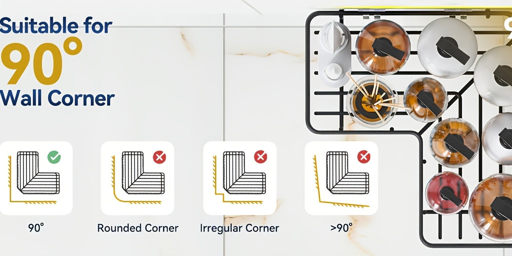 Premium 5pcs Adjustable Home Storage Rack – durable multi-purpose storage, Corner Shower Shelf 5pcs Set Adhesive Mounted Rust-Proof Corner Shower Organizer with Soap Dish, designed for American homes, daily convenience and practical gifting