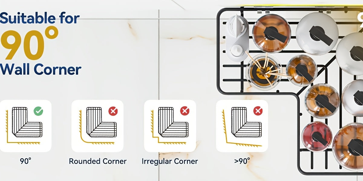 Premium 5pcs Adjustable Home Storage Rack – durable multi-purpose storage, Corner Shower Shelf 5pcs Set Adhesive Mounted Rust-Proof Corner Shower Organizer with Soap Dish, designed for American homes, daily convenience and practical gifting
