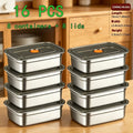 Compact 20/16/12/10/5/4pcs Refrigerator Storage Organizer – easy-access fridge organization, 20 16 12 10 5 4pcs Stainless Steel Airtight Food Storage Containers Sealed Fresh, designed for American homes, daily convenience and practical gifting