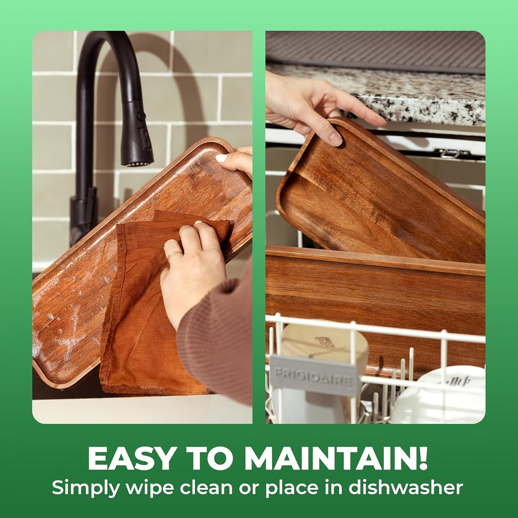 Smart Home Storage Organizer – space-saving everyday organization, 8 4pieces Acacia Wood Charcuterie Boards - 12 8x4 2 Inch Rectangular Serving Trays, designed for American homes, daily convenience and practical gifting