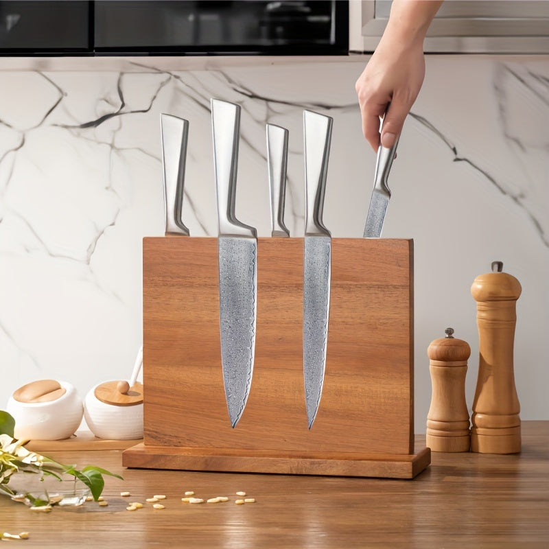 Heavy-Duty 1pc Adjustable Home Storage Rack – durable multi-purpose storage, 1pc Home Kitchen Double-sided Wooden Magnetic Stands Holder Rack Magnetic Knife Block With Strong, designed for American homes, daily convenience and practical gifting