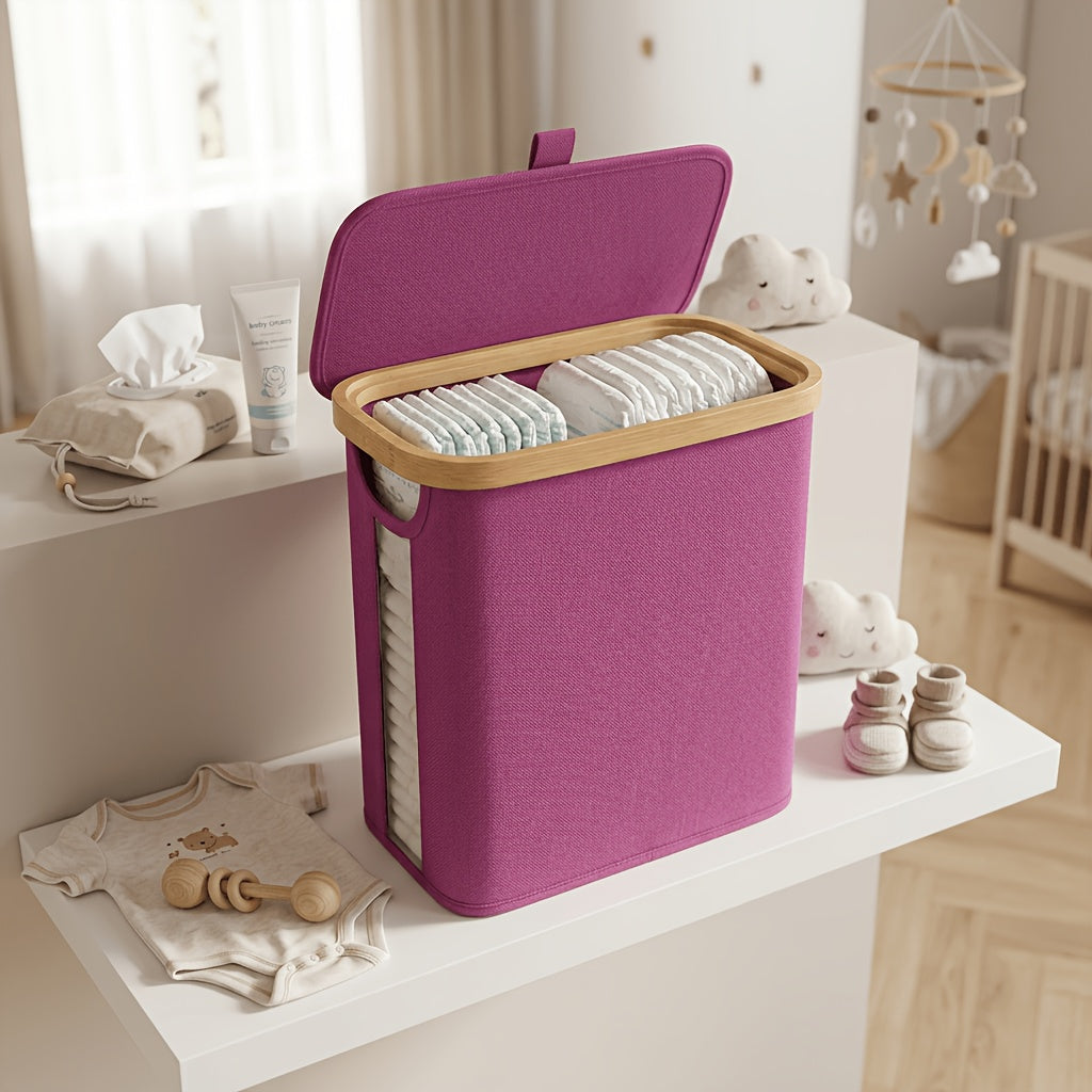 Easy-Access 1/2pcs Stackable Storage Drawer – smooth-access cabinet organization, 1 2pcs Lightweight Foldable Bamboo Border Storage Organizer Water-resistant Damp-proof Space-saving Fits Drawers Narrow, designed for American homes, daily convenience