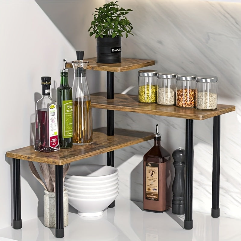 Versatile Adjustable Home Storage Rack – durable multi-purpose storage, 3-Tier Corner Shelf Organizer 360 Swivel Storage Rack for Kitchen Bathroom Office Compact Multi-Level, designed for American homes, daily convenience and practical gifting