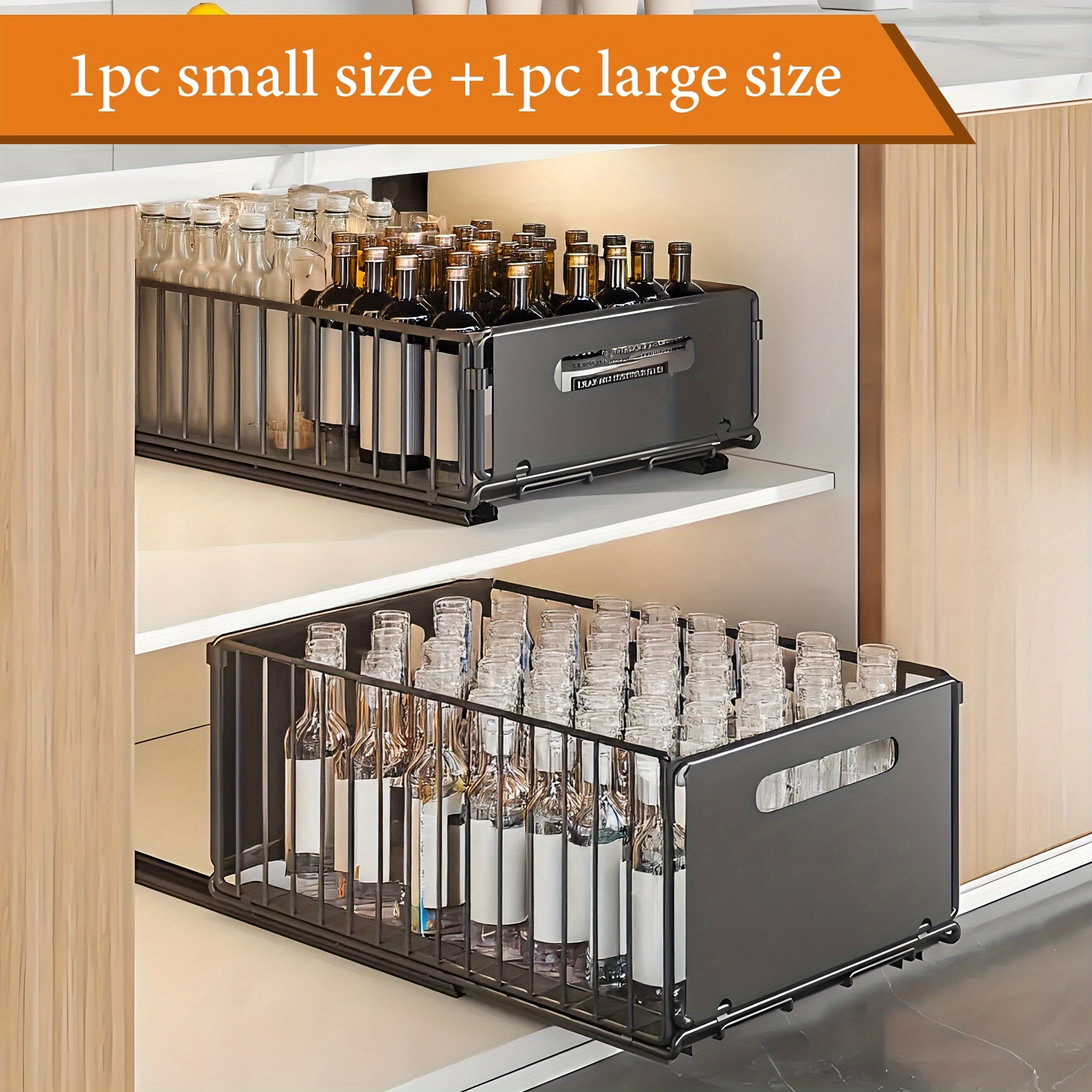 Storage Rack – Multi-Purpose 2pcs Adjustable Kitchen Storage Rack – multi-purpose organization, d