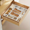 Heavy-Duty Stackable Storage Drawer – smooth-access cabinet organization, Adjustable Kitchen Utensil Tray with Expandable Drawer Organizer Ideal for Forks Spoons Knives And, designed for American homes, daily convenience and practical gifting