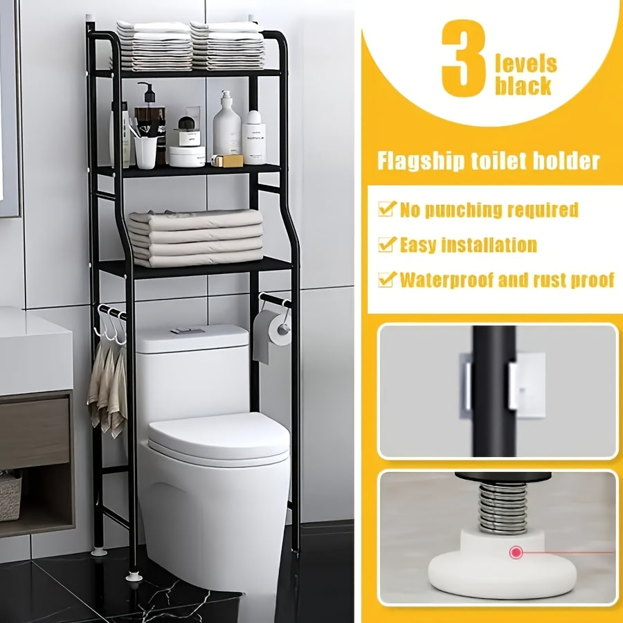 Versatile Adjustable Home Storage Rack – durable multi-purpose storage, Over-The-Toilet Storage Rack - 3-Tier Storage for Toilet Paper Towels And Bathroom Essentials -, designed for American homes, daily convenience and practical gifting