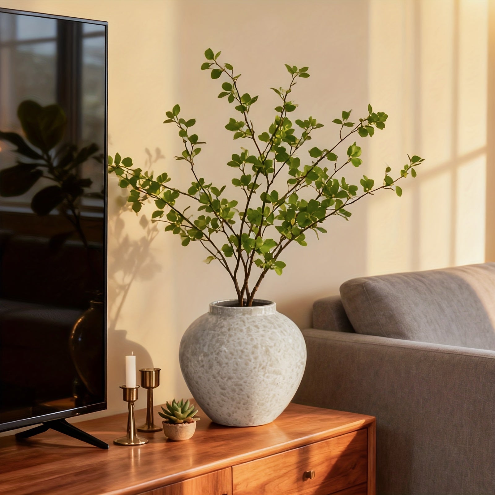 Decorative Vase – TOMNK Ceramic Vase Ceramic Pitcher Vase for Flowers Farmhouse Vase for