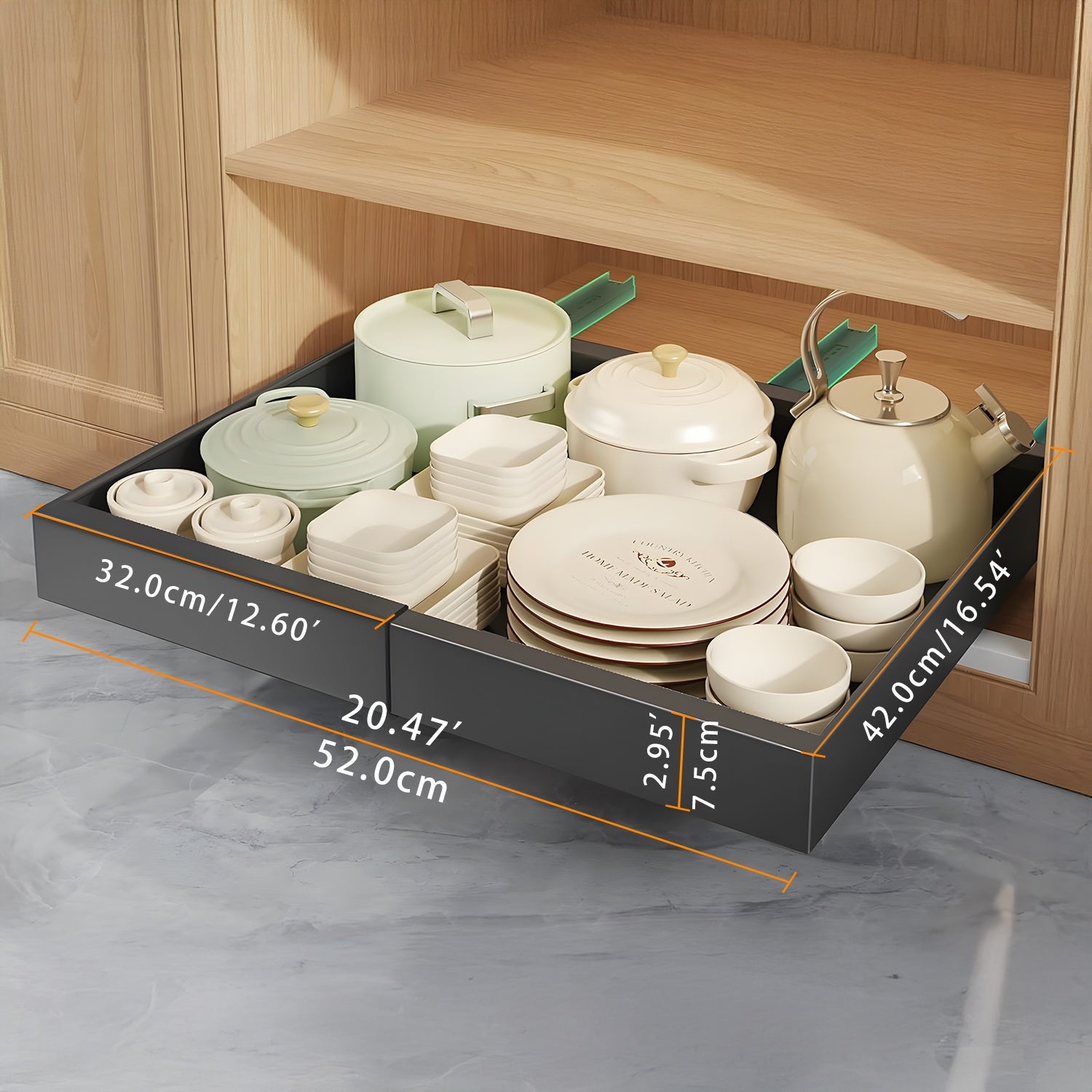 Home Living Essential – Multi-Purpose Retractable Drawer Cabinet Under Sink And Cabinet 17 1 to 26 77