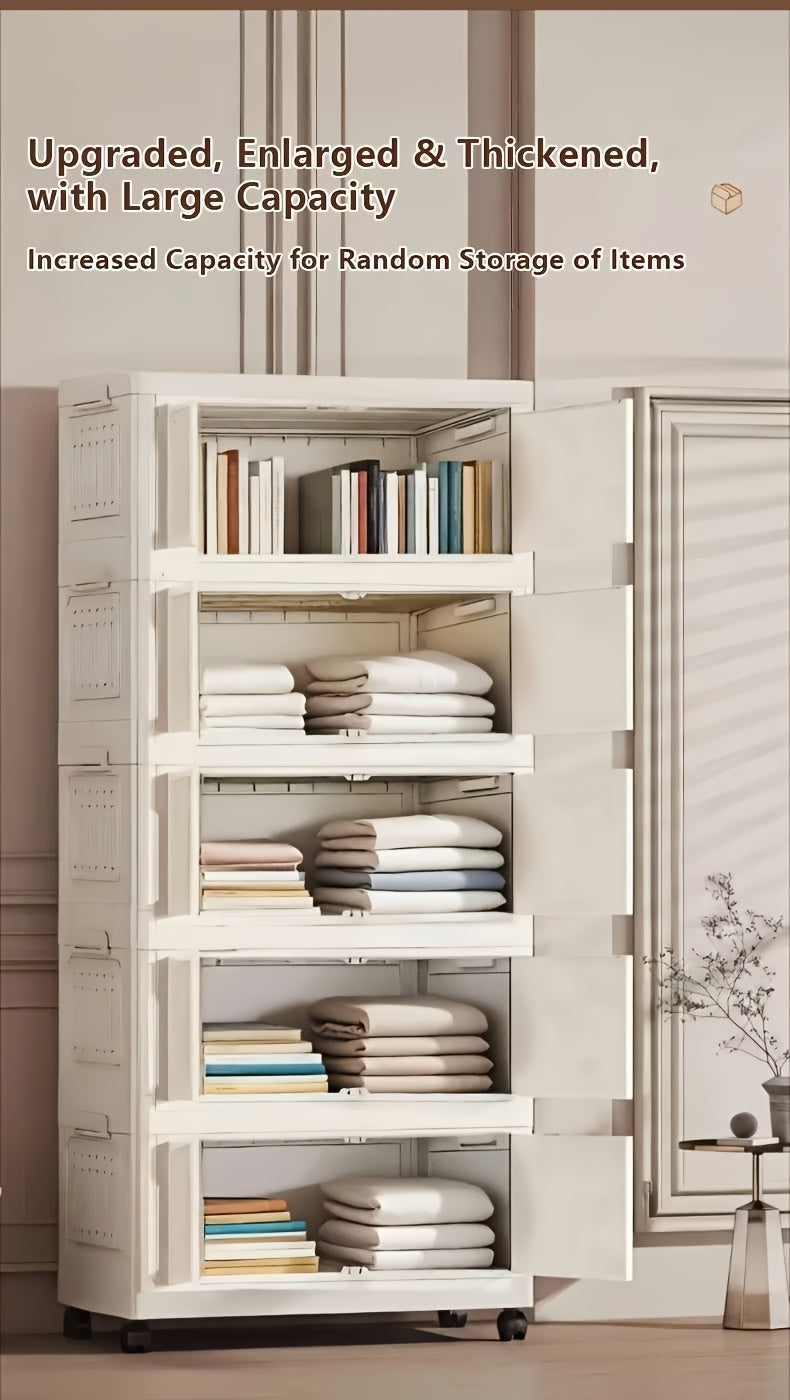 Compact Decorative Home Lighting – warm functional room lighting, 3 4 5 Layer Extra-Thick Large-Capacity Multi-Layer Plastic Folding Storage Cabinet Light Classic Style, designed for American homes, daily convenience and practical gifting