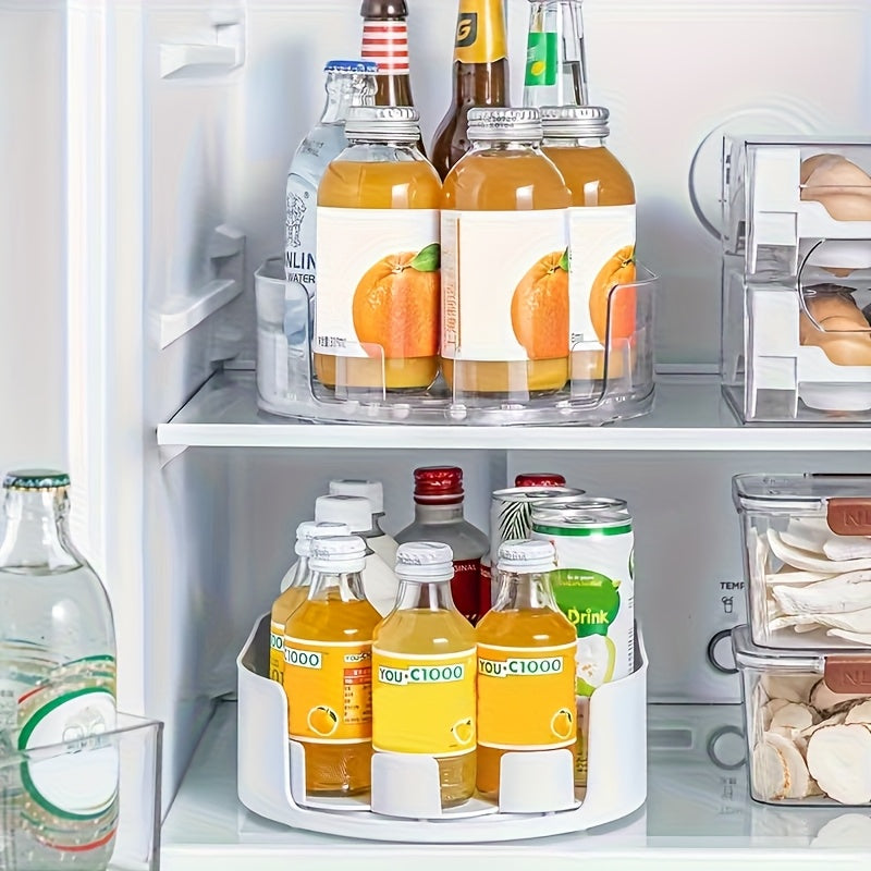 Smart Glass Spice Jar Set – clear reusable pantry storage, Set of 2 Rotating Storage Trays for The Fridge - Removable Organizer with Various, designed for American homes, daily convenience and practical gifting