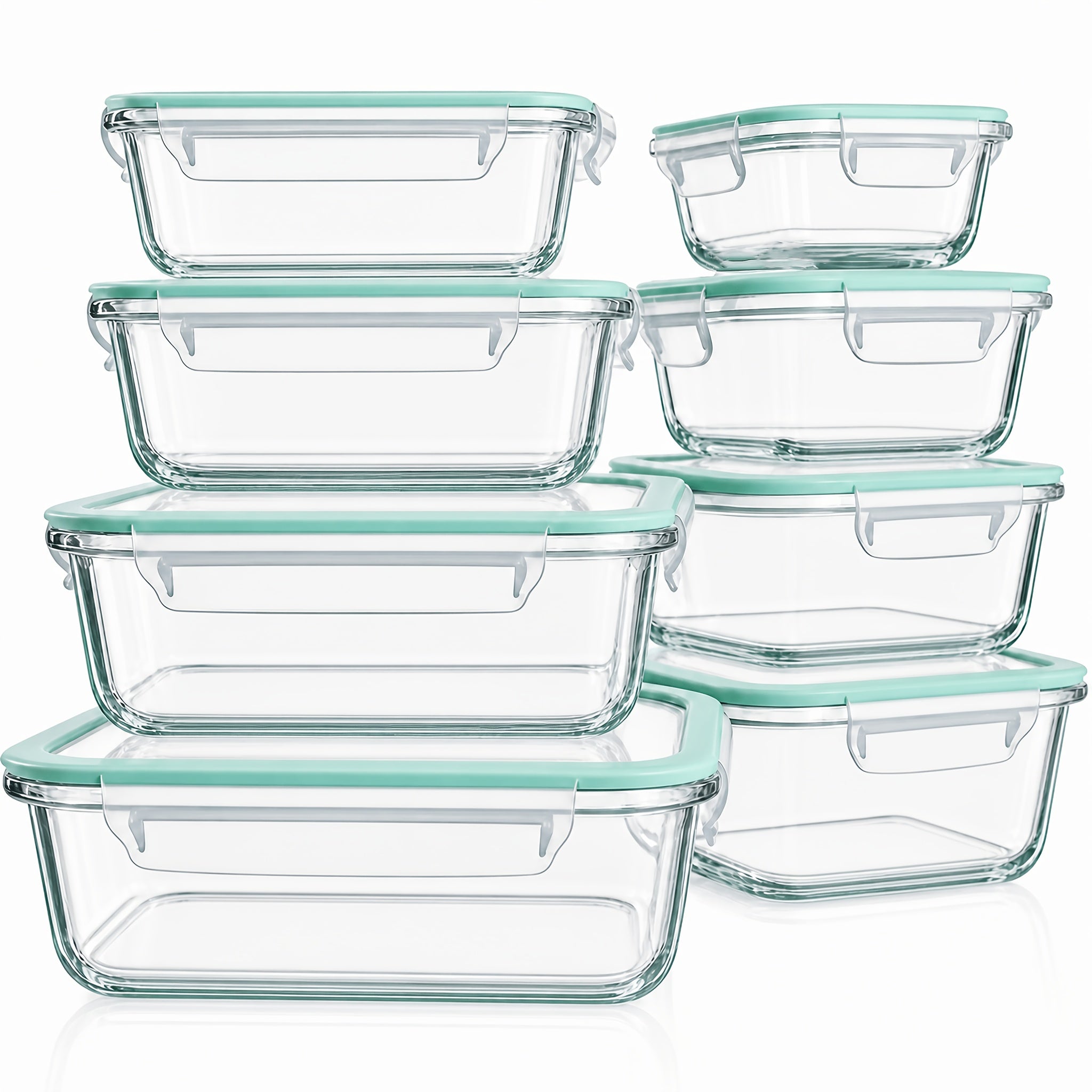 Easy-Access 24/16pcs Glass Meal Prep Container Set – leak-resistant reusable meal prep, 24 16pcs 12 8 Lids 12 8 Containers Sealed Glass Food Storage Container Outdoor, designed for American homes, daily convenience and practical gifting