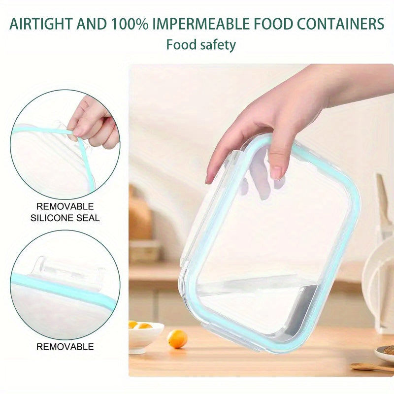 16pcs Sealed Glass Food Storage Containers, Lunch Boxes, Microwave Ovens, Ovens - Perfect for Salads, Fruits, Vegetables, And Sandwiches, Lunch Boxes | Sealed Storage | Durable Glass, Food Storage Containers (8 Lids And 8 Containers)