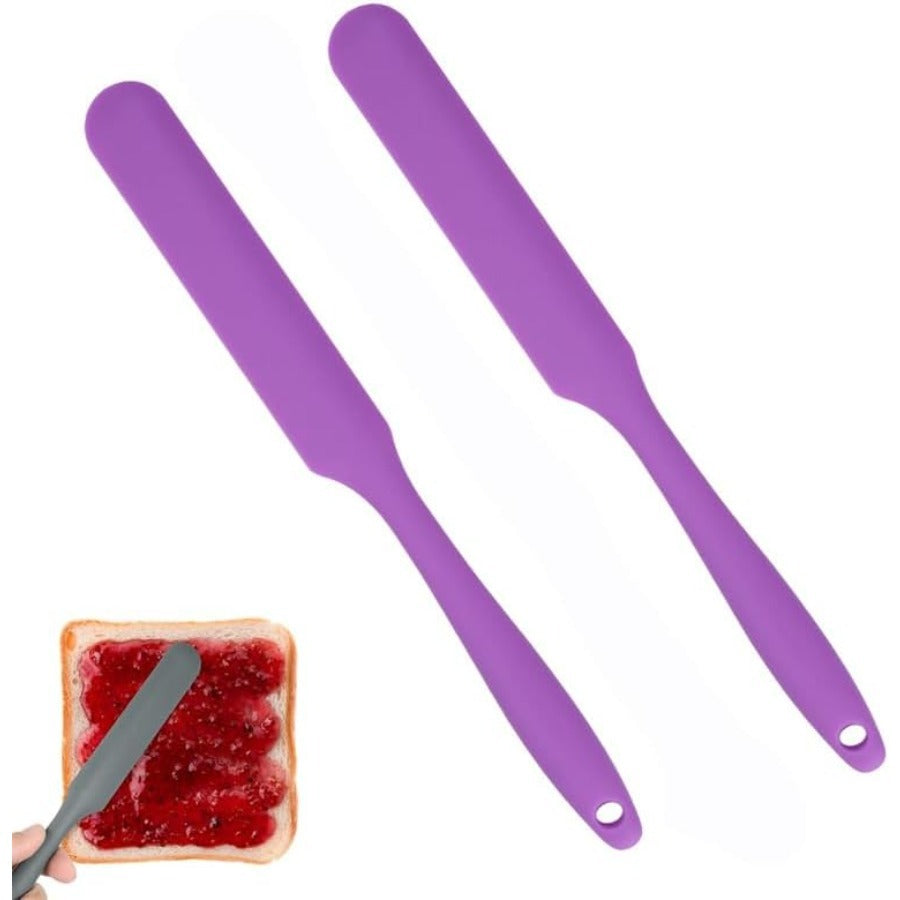 Kitchen Essential – Set of 9 High-Quality Silicone Spatulas, Expert Baking Scrapers Including Dough Scoop And Icing Tools, Non-Stick Flexible Kitchen Utensils in Red, Black, And Purple, Perf