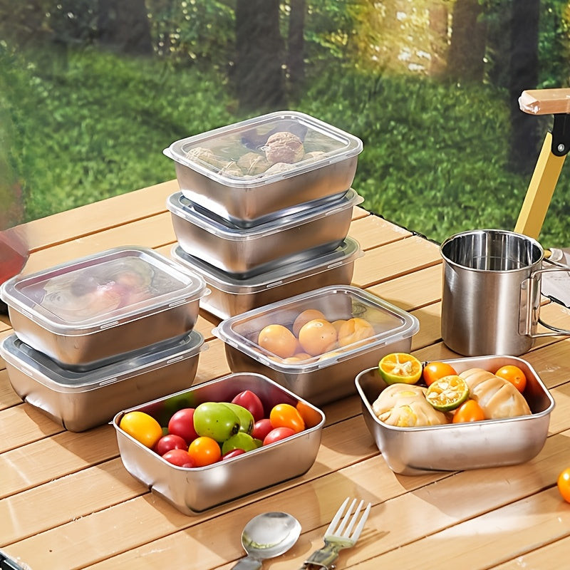 Compact Refrigerator Storage Organizer – easy-access fridge organization, Stainless steel storage containers for home storage square food storage boxes refrigerator organizer boxes, designed for American homes, daily convenience and practical gifting