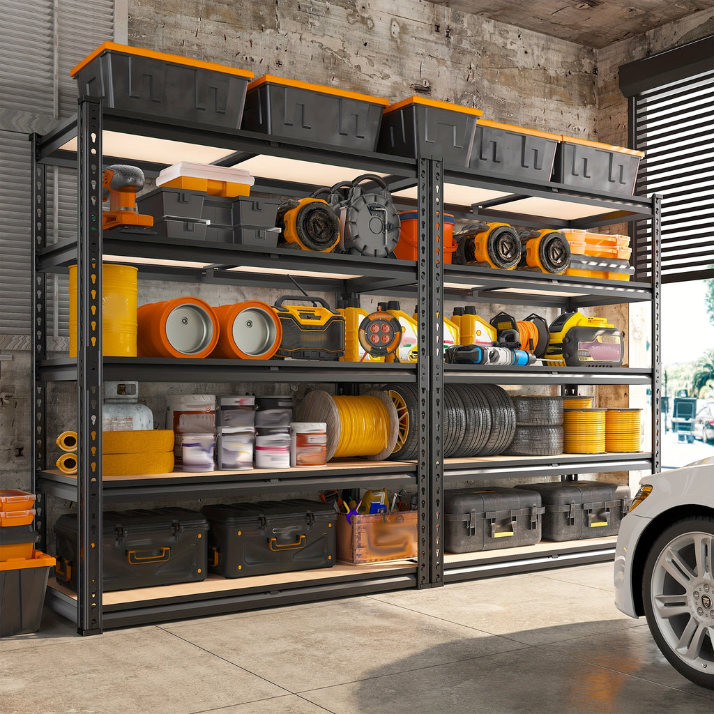 40''W Garage Shelving 2500LBS Storage Shelves Heavy Duty Shelving 72''H 5 Tier Metal Shelves for Garage Shelves Adjustable Shelving Units And Storage for Closet Pantry Shelf, 40"W X 72"H X 20"D. Storage and Organization