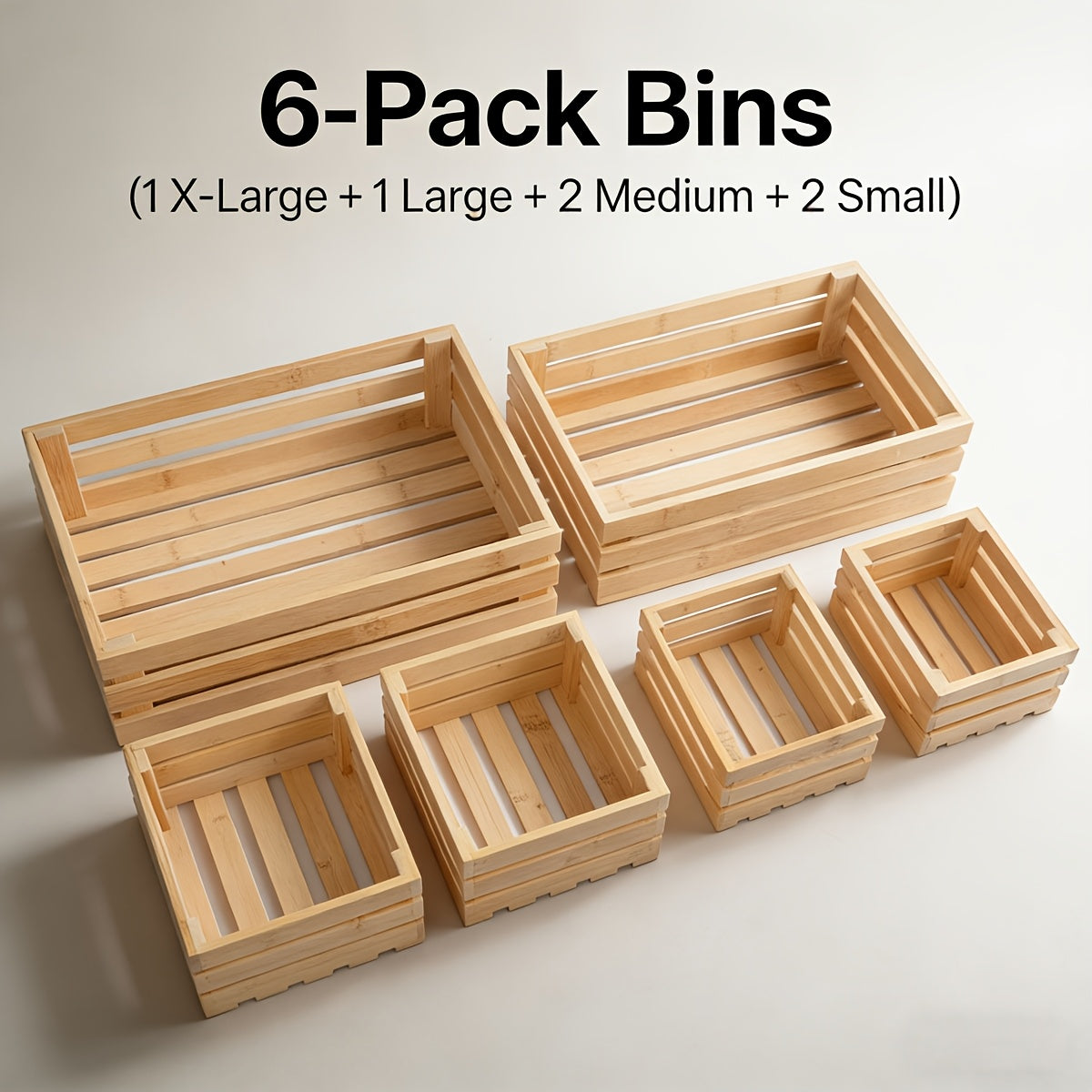 Space-Saving Adjustable Home Storage Rack – durable multi-purpose storage, Bamboo Storage Bins Set Multi-Size Kitchen Pantry Organizer Multi-Functional Storage Boxes for Home Organization, designed for American homes, daily convenience and practical