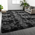 Area Rug – 1pc Luxurious Rectangular Shaggy Plush Carpet Rug - Soft, Fluffy, Tie-dyed, Solid,
