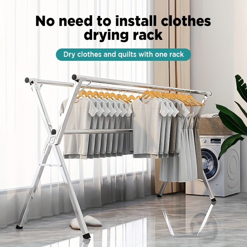 Premium Adjustable Home Storage Rack – durable multi-purpose storage, Clothes Drying Rack 63 And 78 7 Two Types Retractable Length And Folding Outdoor, designed for American homes, daily convenience and practical gifting