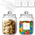 Half Gallon Large Glass Jars with Lids, Airtight Storage Clear Containers for Kitchen, Laundry Room And Pantry Food Organization, Set Of 4