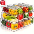 Easy-Access 7/14pcs Refrigerator Storage Organizer – easy-access fridge organization, 7 14pcs Fridge Organizer Clear Refrigerator Storage Boxes with Lids BPA Free Stackable Fruit, designed for American homes, daily convenience and practical gifting