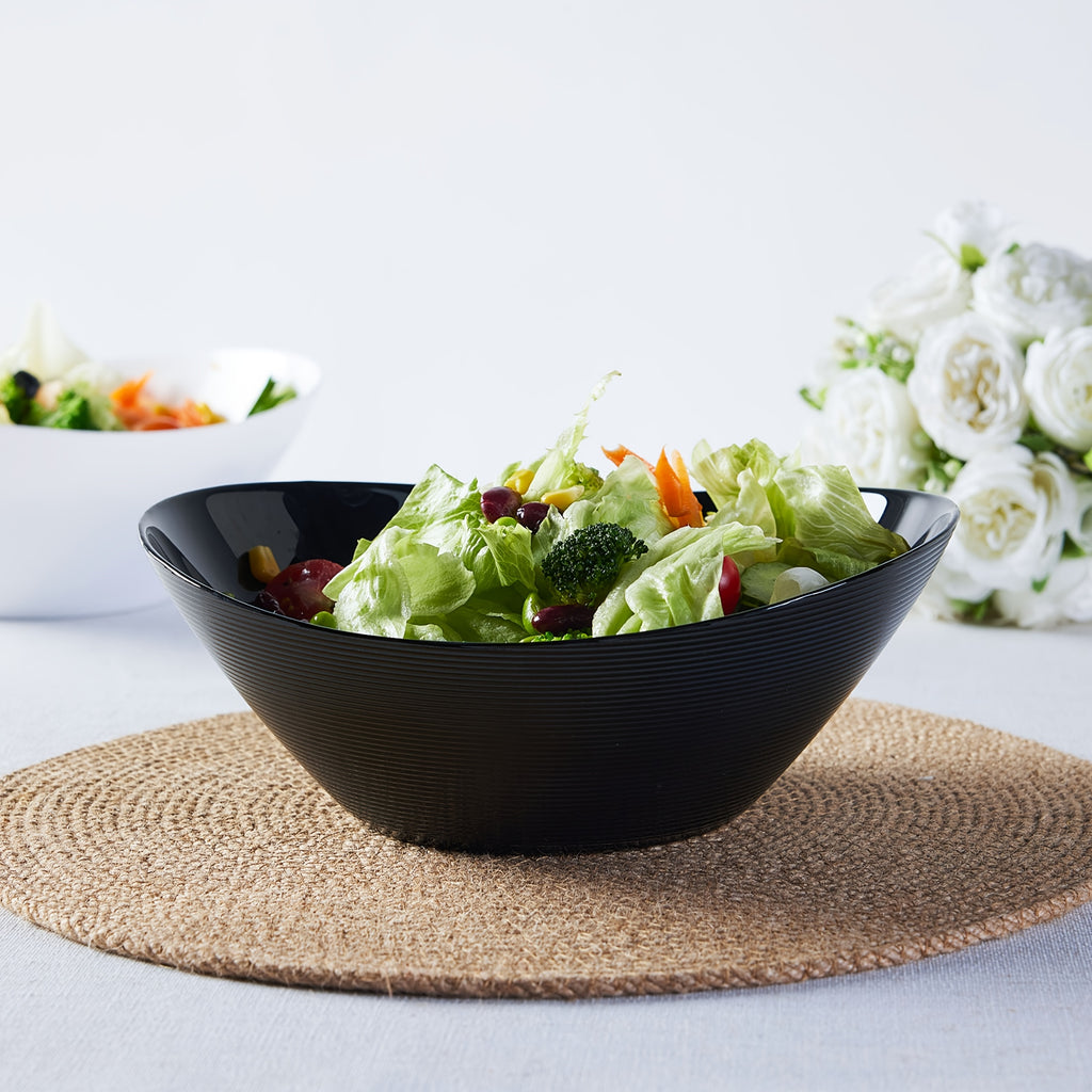 Easy-Access 2pcs Decorative Home Lighting – warm functional room lighting, 2pcs 67oz Lightweight Opal Glass Salad Serving Bowls - 10 Large White Oval Dishes, designed for American homes, daily convenience and practical gifting