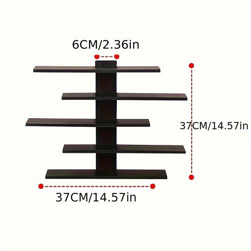5-Tier Wall Shelves | Fiberboard Setup, Versatile Display Racks for Office And Home Decoration, Ideal for Holding Statues And Small Figurines, Shelf Decorative Pieces, Perfect Gifts for Thanksgiving And Christmas, Adjustable, Floating Shelves