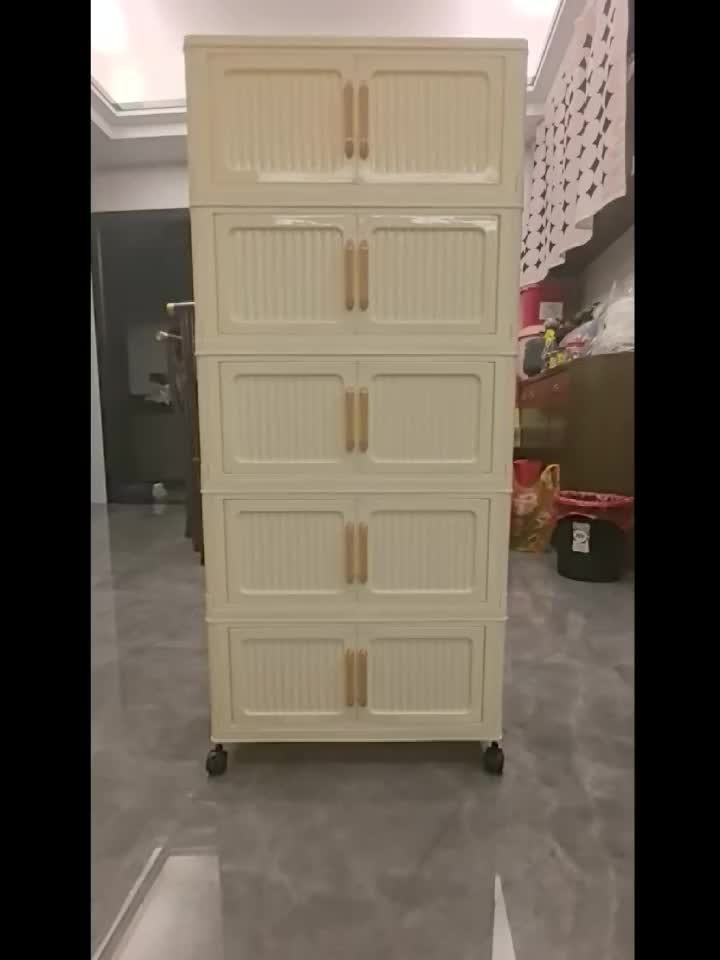 Compact Decorative Home Lighting – warm functional room lighting, 3 4 5 Layer Extra-Thick Large-Capacity Multi-Layer Plastic Folding Storage Cabinet Light Classic Style, designed for American homes, daily convenience and practical gifting