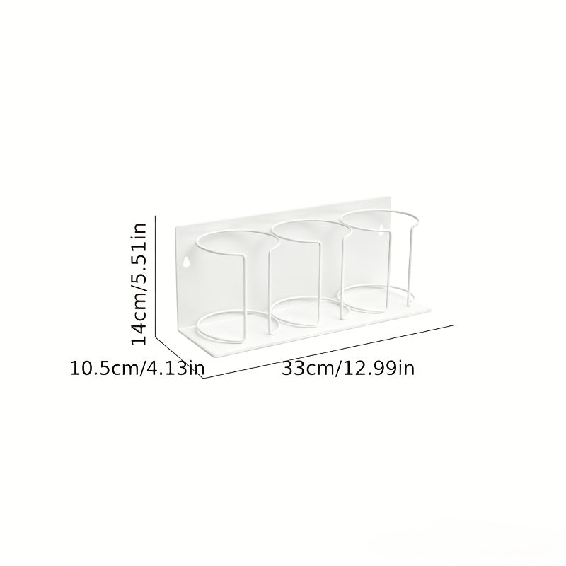 Kitchen Essential – Three-tier Fridge Cup Storage Rack - Suitable For Cups, Glasses And Water Bottles. Space-saving Design With A Strong Magnetic Base, Perfect For Kitchen And Bathroom Stora