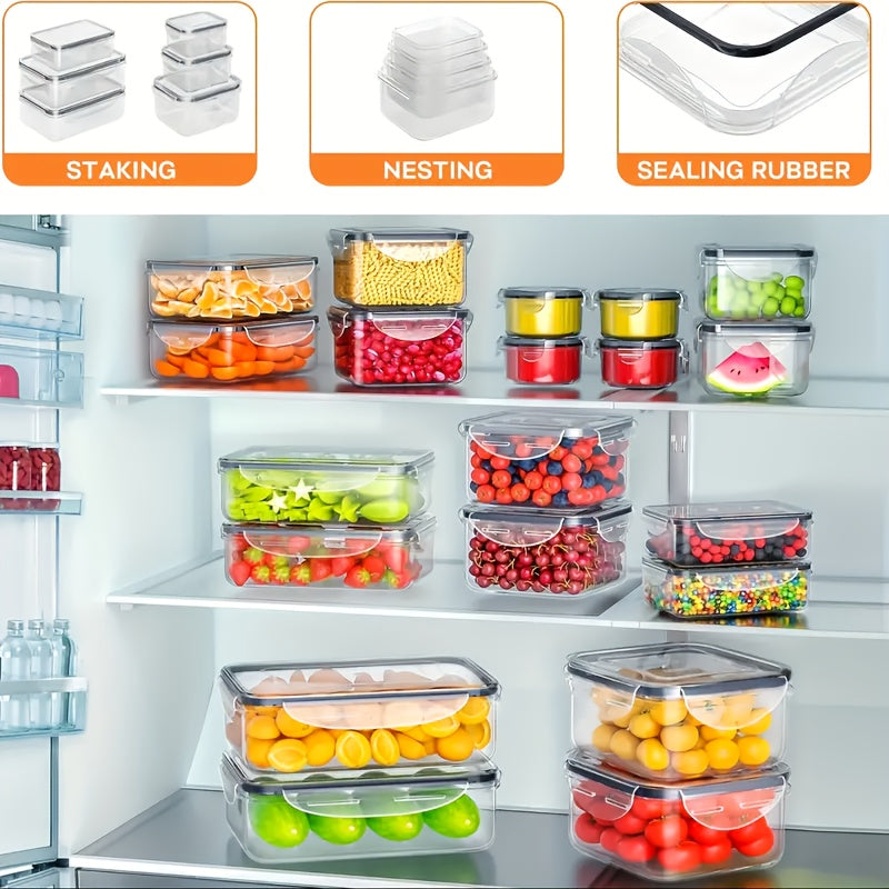 Compact 40pcs Airtight Food Storage Containers – leak-resistant reusable meal prep, 40pcs 20pcs Containers 20pcs Lids 10pcs 5pcs Containers 5pcs Lids Food Storage Container with, designed for American homes, daily convenience and practical gifting