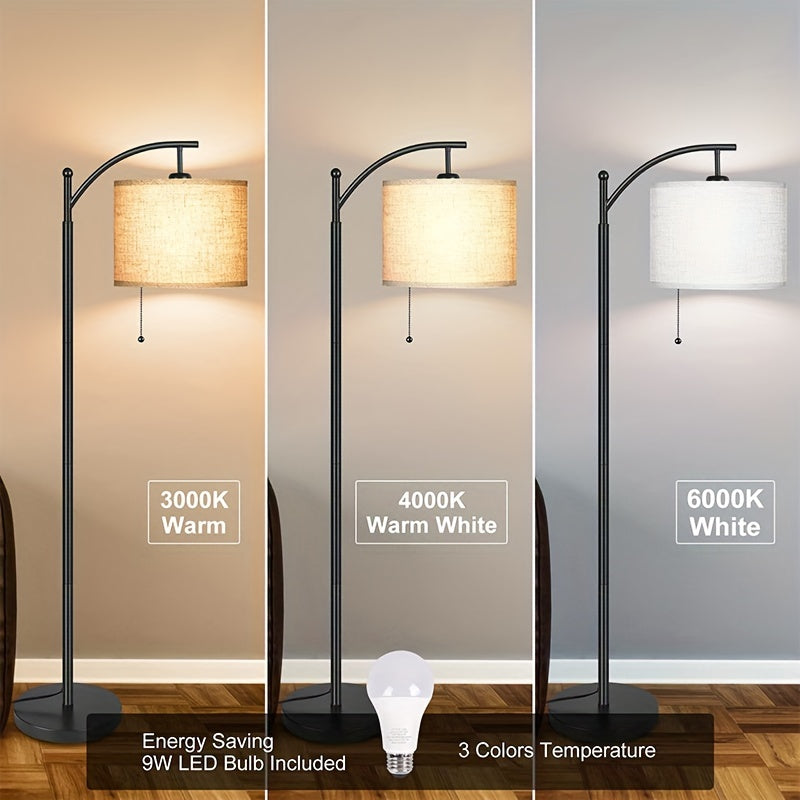Space-Saving Decorative Home Lighting – warm functional room lighting, Modern Arc Floor Lamp for Living Room Bedroom Office Bright Lighting And Soft White, designed for American homes, daily convenience and practical gifting
