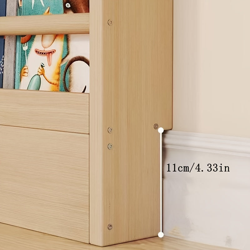 Home Storage Organizer – 2/3/4/5/6-Tier Solid Wood Bookshelf, 0 Formaldehyde, Over-the-Door Bookshelf, Ultra-Thin Narrow Design, Wall-Mounted Storage Shelf for Living Room, Study, Bedroom, S