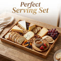 Smart Home Storage Organizer – space-saving everyday organization, Wood Gas Stove Cover Board-Acacia Wood Serving Tray with Handles - Perfect for Breakfast, designed for American homes, daily convenience and practical gifting