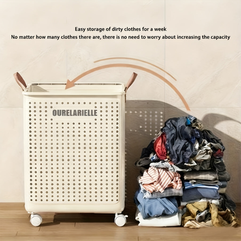 Smart Stackable Home Storage Bins – portable space-saving storage, 15 8 20GaA Large Foldable Wheeled Laundry Basket Multiple Sizes Available Without Lid -, designed for American homes, daily convenience and practical gifting