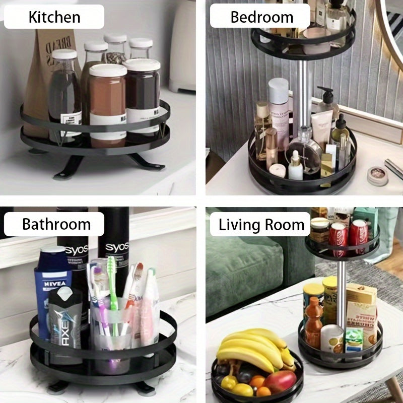 Compact 1/2/3 Tier Refrigerator Bottle Organizer – easy-access beverage storage, Lazy Susan Spice Rack 360 Rotating Turntable Organizer 1 2 3 Tier Spinning Seasoning, designed for American homes, daily convenience and practical gifting