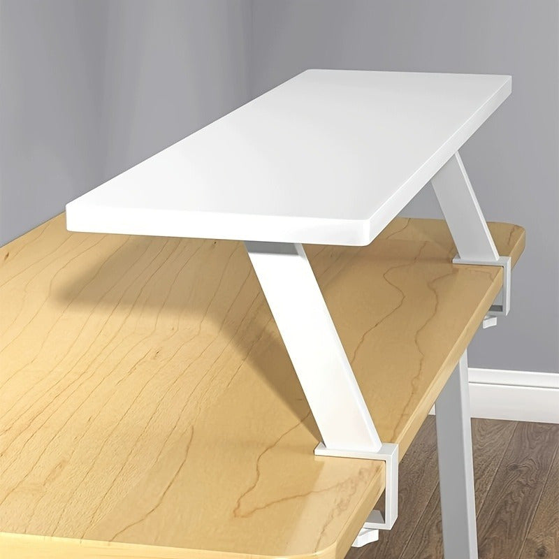 Compact 1pc Adjustable Home Storage Rack – durable multi-purpose storage, 1pc White Wooden Floating Desk Shelf - Rectangular No-Drill Countertop Organizer with Multiple Levels, designed for American homes, daily convenience and practical gifting