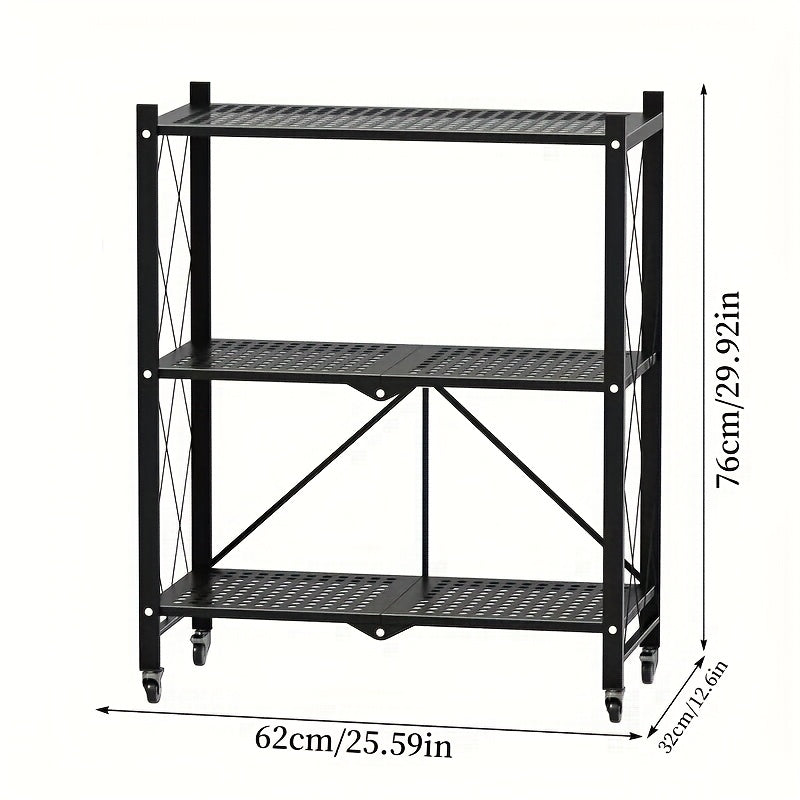 Premium Adjustable Home Storage Rack – durable multi-purpose storage, 3 4 5-Tier Unassembled Storage Rack Equipped with Wheeled Multi-Layer Storage Shelves Portable Floor-Standing, designed for American homes, daily convenience and practical gifting