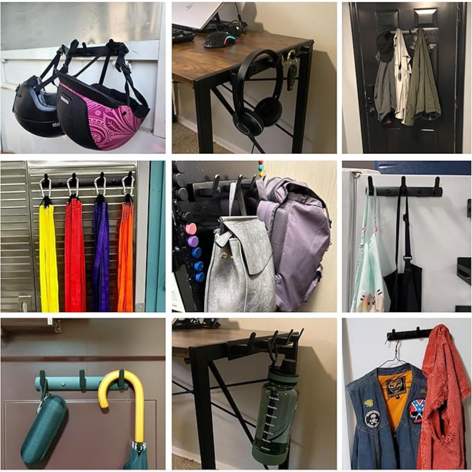 Home Storage Organizer – Magnetic Hooks, Heavy Duty Coat Magnetic Rack, Wall Mounted Coat Rack Rail Hook Rack, Strong Rubber Magnetic Hanger for Refrigerator, Metal Cabinet, Hanging Coat, To
