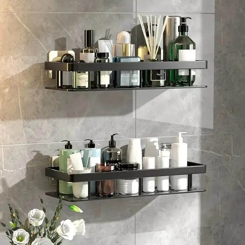 Kitchen Essential – Multi-Piece Camping RV Special Drilling-Free Storage Rack Bathroom Wall-Mounted Toilet Storage Rack Car Kitchen And Bathroom Dual-Purpose Shelf Cosmetic Shampoo Space-Sav