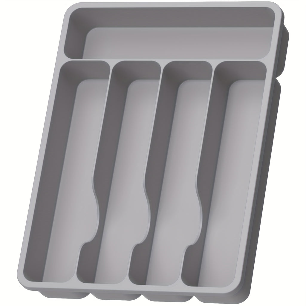 Modern Stackable Storage Drawer – smooth-access cabinet organization, 5 6 7 Compartment Silverware Drawer Organizer Tray Plastic Cutlery Storage for Kitchen Drawer, designed for American homes, daily convenience and practical gifting